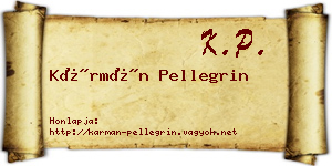 Kármán Pellegrin névjegykártya